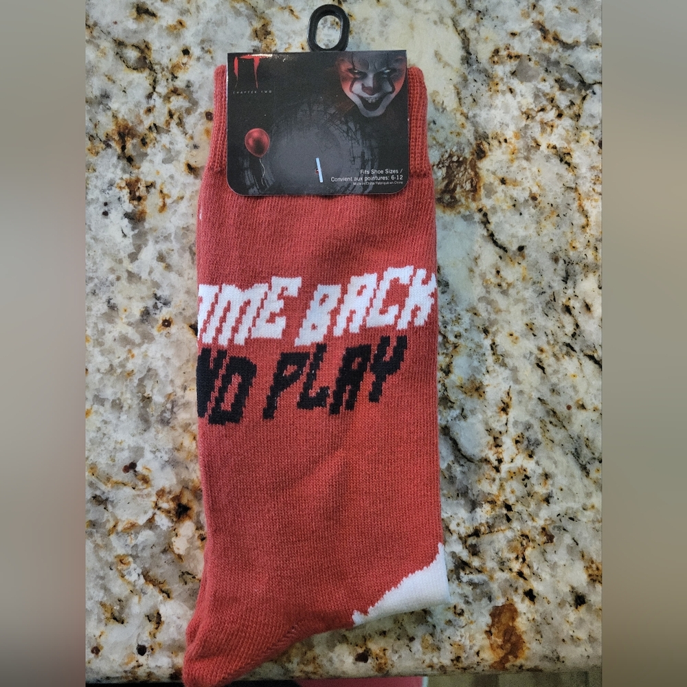 New IT Stephen King PENNYWISE Socks